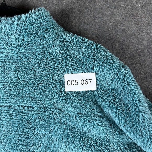 Soft Surroundings Sweater Womens Small Blue Pullover Luxe Sherpa 1/4 Zip Fuzzy - Picture 14 of 14